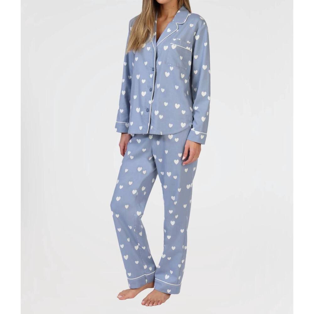 NEW DYLAN scattered heart pajama set in blue